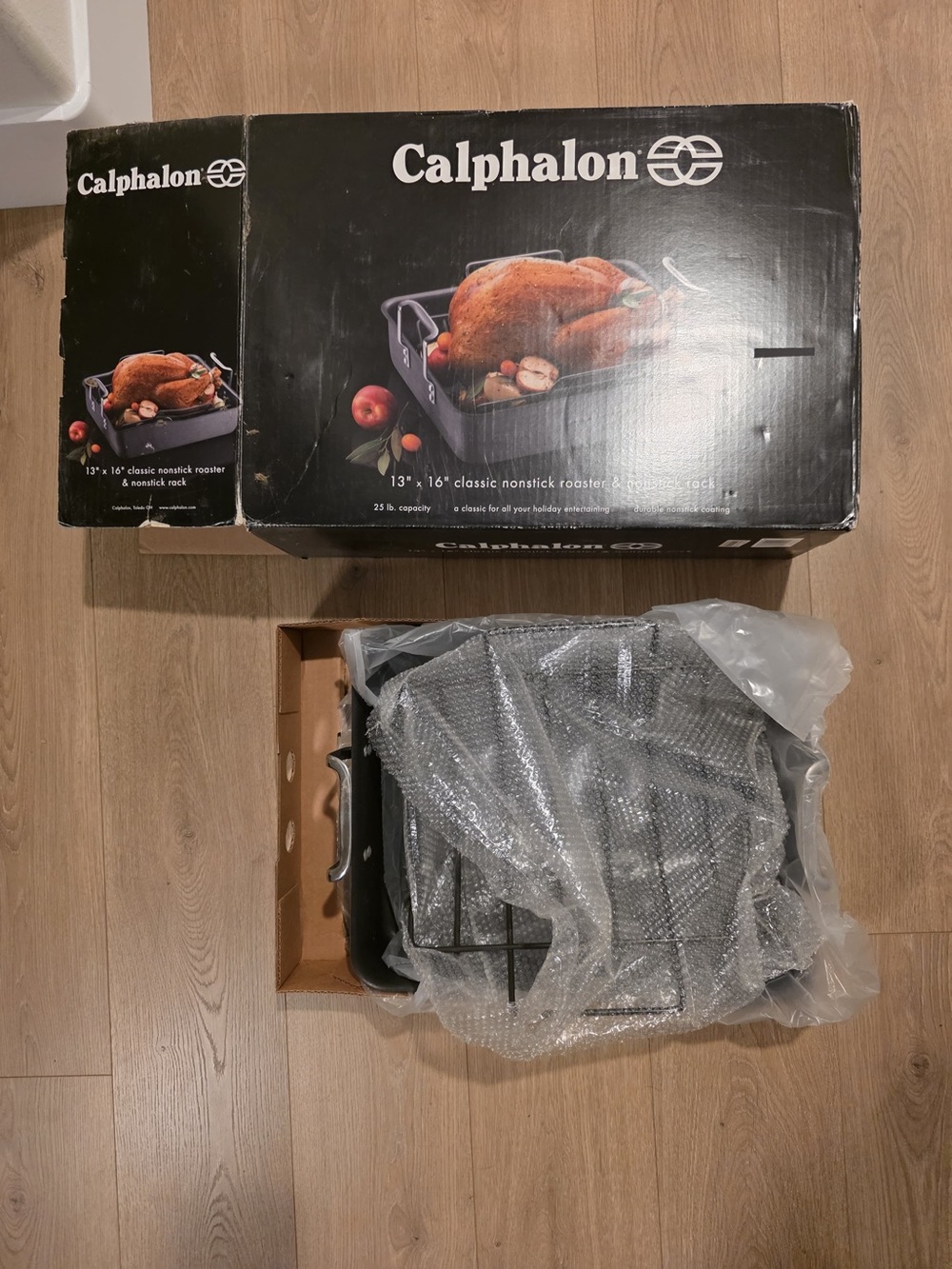Calphalon classic nonstick roaster rack cooking turkey thanksgiving oven 13”x16” - Picture 2 of 3
